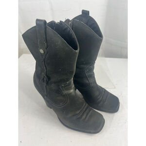 Women’s Harley Davidson Heeled Boots Genuine Leather size 9 black/brown